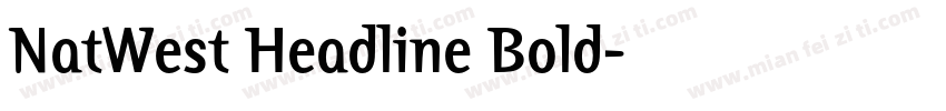 NatWest Headline Bold字体转换